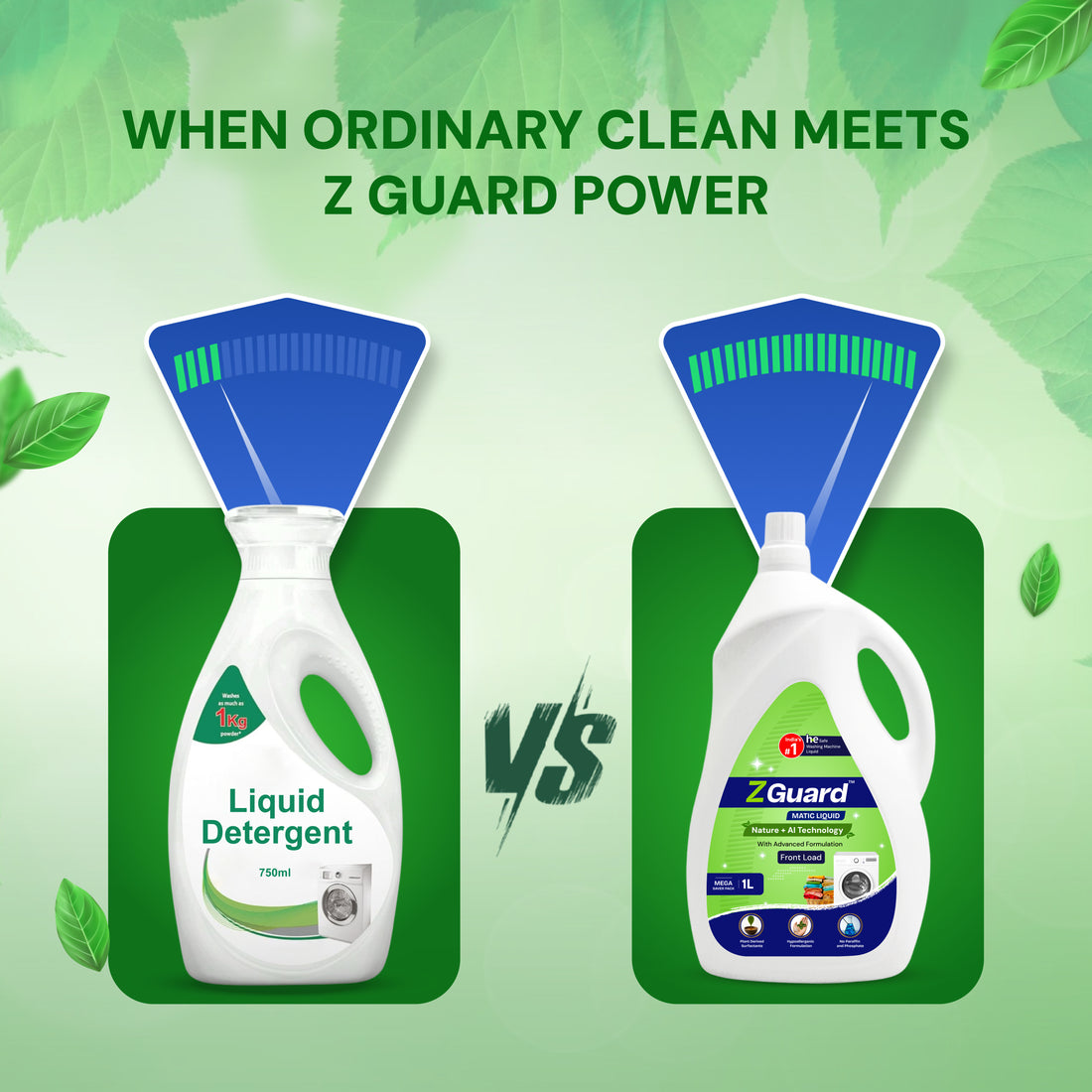 Z Guard Front Load Matic Washing Liquid Detergent - 1L