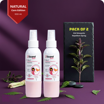 Natural Mosquito Repellent Spray for Baby + Kids (Girl) - Pack of 2