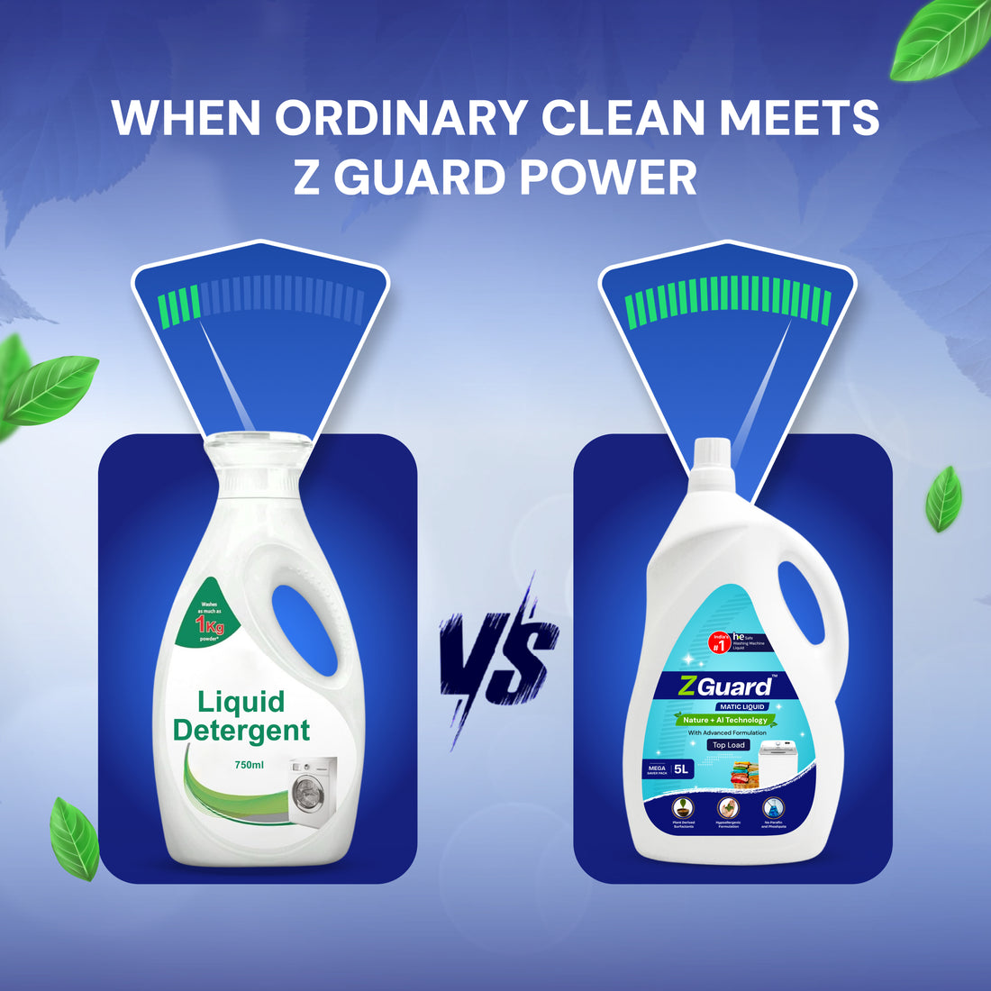 Z Guard Top Load Matic Washing Liquid Detergent  - 5L
