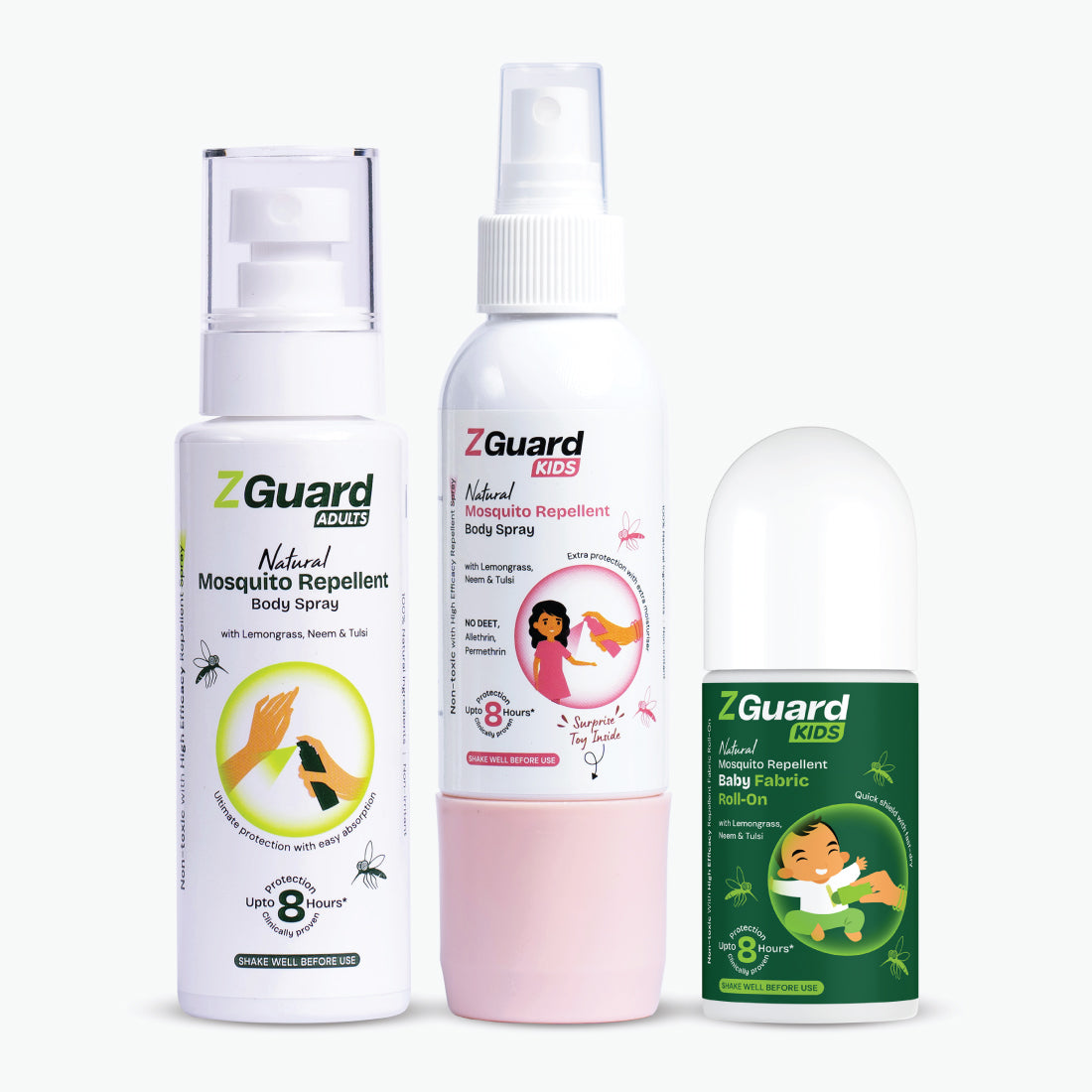 Natural Mosquito Repellent Spray for Adult and Kids Combo (Get Surprise Toy Gift for Girls)| Powerful Anti-Mosquito Spray | Paediatrician & Dermatologically Tested